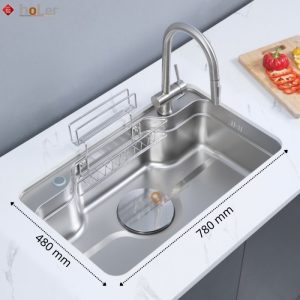 Chậu Rửa Chén 1 Hộc INOX 304 Âm Bàn Schmidt HLCR744-7848