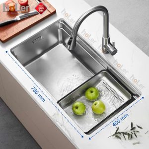 Chậu Rửa Chén 1 Hộc INOX 304 Âm Bàn Dày 3mm Schmidt HLCR722-7840