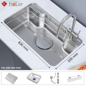 Chậu Rửa Chén 1 Hộc Inox 304 Schmidt HLCR745-8350 ( Đặt Bàn - Âm Bàn )