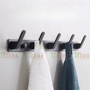 Móc Áo Móc Đa Năng Inox 304 Sơn Tĩnh Điện Đen Schmidt MK07