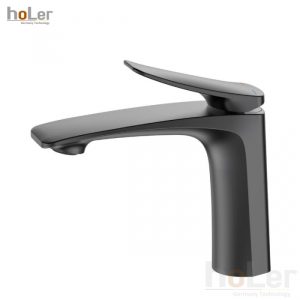 Vòi Lavabo Nóng Lạnh Đồng Sơn Tĩnh Điện Xám Schmidt HL-LB683G