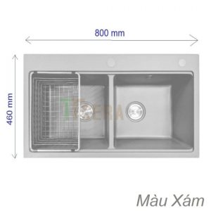 Chậu Rửa Chén Đá 2 Hộc Schmidt T8046-G02