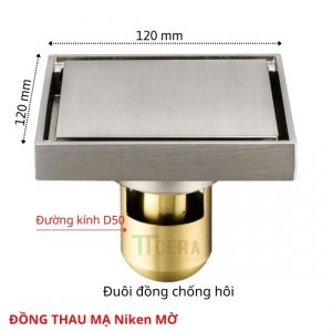 Phiễu Thoát Sàn Chống Hôi Đồng Thau Mạ NiKen Mờ Schmidt PT20