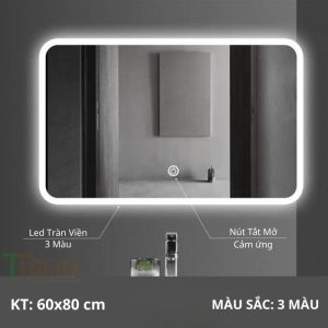 Gương Led Cảm Chữ Nhật Ngang 60x80 Schmidt GL58