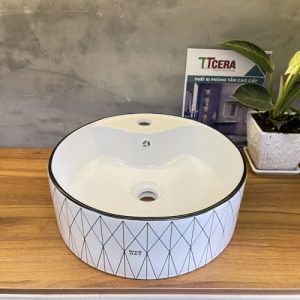 Chậu Lavabo Tròn Đặt Bàn Caro Đen Schmidt LB98