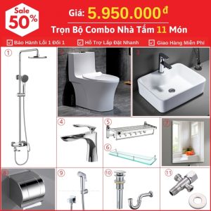 Combo Nhà Vệ Sinh 11 Món 5.95 Triệu Schmidt CBTT10-5950