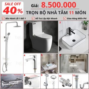 Combo Nhà Vệ Sinh Schmidt Germany Trọn Bộ 11 Món CBHL11- 8500S7