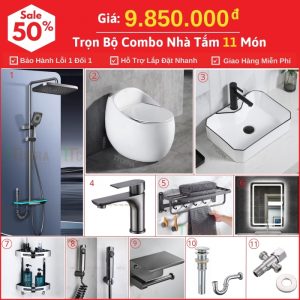 Combo Nhà Vệ Sinh 11 Món 9.85 Triệu Schmidt CBTT07-9850