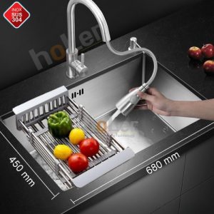 Chậu Rửa Chén 1 Hộc INOX 304 Âm Bàn Dày 3mm Schmidt HLCR719-6845