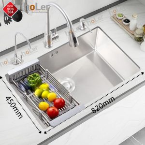 Chậu Rửa Chén 1 Hộc INOX 304 Âm Bàn Dày 3mm Schmidt HLCR731-8245