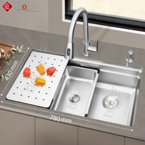 Chậu Rửa Chén 1 Hộc INOX 304 Âm Bàn Dày 3mm Schmidt HLCR728-7843