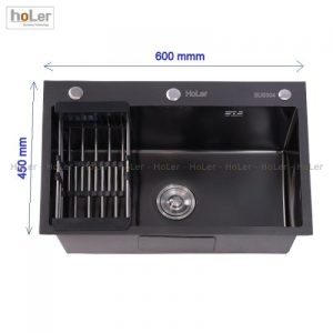 Chậu Rửa Chén Đơn Inox Phủ Nano Đen Schmidt HLCRNN717-6045