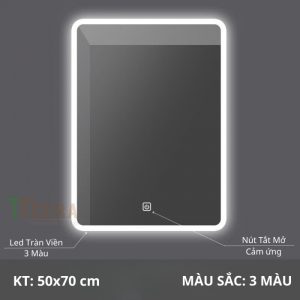 Gương Led Cảm Chữ Nhật Đứng 60x80 Schmidt GL59