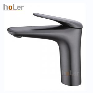 Vòi Lavabo Nóng Lạnh Đồng Sơn Tĩnh Điện Xám Schmidt HL-LB655