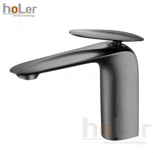 Vòi Lavabo Nóng Lạnh Đồng Sơn Tĩnh Điện Xám Schmidt HL-LB640