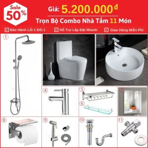 Combo Nhà Vệ Sinh 11 Món 5.2 Triệu Schmidt CBTT03-5200