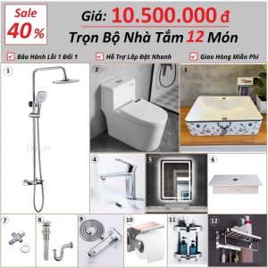 Combo Nhà Vệ Sinh Schmidt Germany Trọn Bộ 12 Món CBHL12-10500