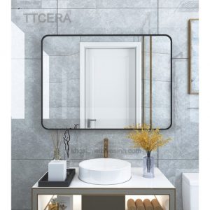 Gương Phòng Tắm Chữ Nhật Viền Sắt Sơn Tĩnh Điện Đen Schmidt GL22