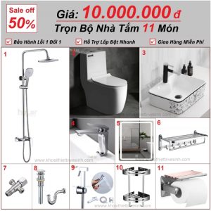 Combo Nhà Vệ Sinh Schmidt Germany Trọn Bộ 11 Món CBHL11-10000