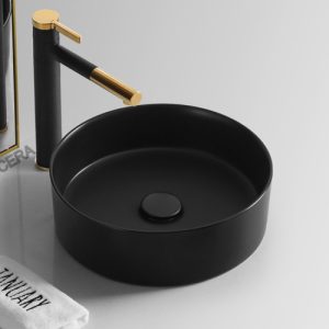 Chậu Lavabo Đặt Bàn Tròn Đen Schmidt LB37