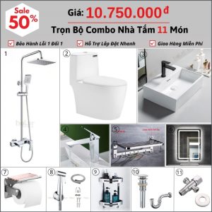 Combo Nhà Vệ Sinh 11 Món 10.75 Triệu Schmidt CBHL02-10750