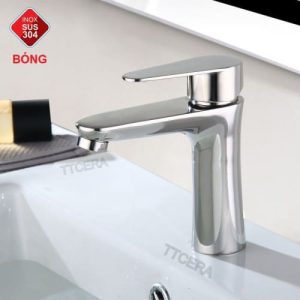 Vòi Lavabo Nóng Lạnh Inox 304 Bóng Gương Schmidt LB233